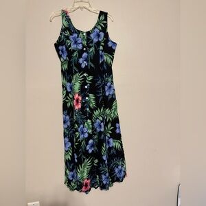 Koret Floral Midi Dress - Black, Blue, Green, Pink